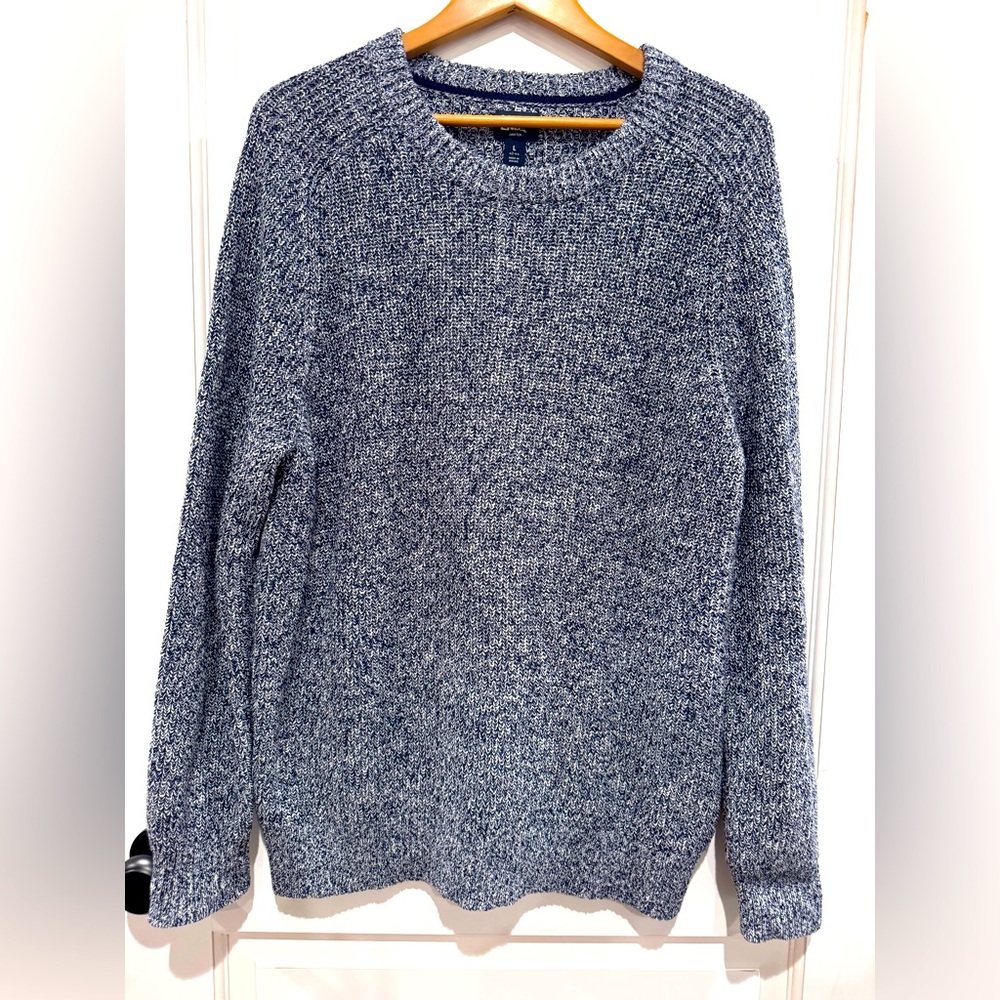 Lands’ End 100% cotton drifter crewneck knit sweater size Large (42-44)